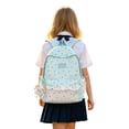 thumbnail image 3 of Weebloom Polka Dot School Backpack For Kids Teen Girls Cute Style Lace Trim Lightweight Casual Daypack Large Bookbag Middle High School College Blue, 3 of 6