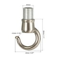 thumbnail image 2 of Uxcell Alloy Ceiling Hook 0.87" x 1.1" for Ceiling Pendant Light Plate Nickel, 2 of 5
