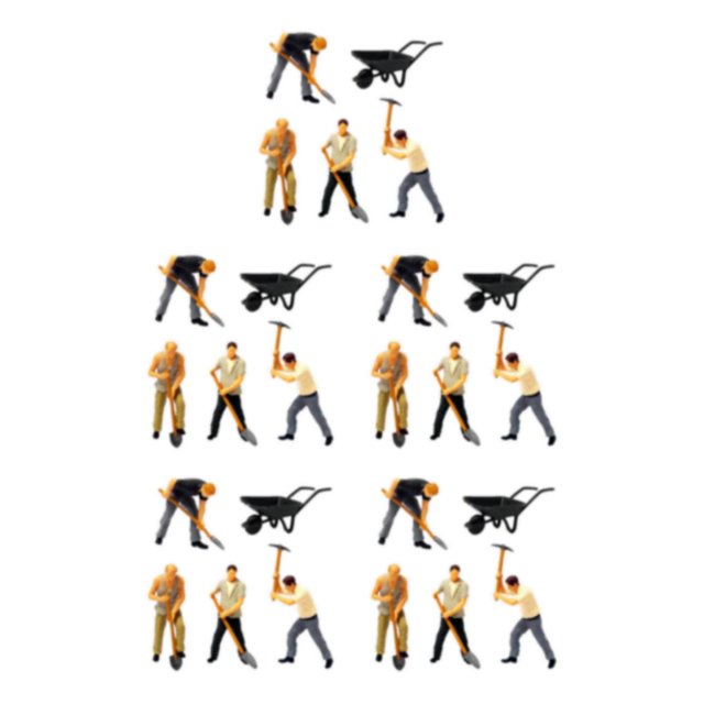 Decodeary Authentic 1/64 Painted Figurines for DIY Projects Sand Table Layout Collectible Miniatures 1:64 5Set