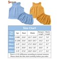 thumbnail image 2 of Spencer Newborn Toddler Baby Girl Summer Solid Color Outfits Sleeveless Tank Top Bloomers Clothes Sets Fit for 0-6M "Blue", 2 of 8