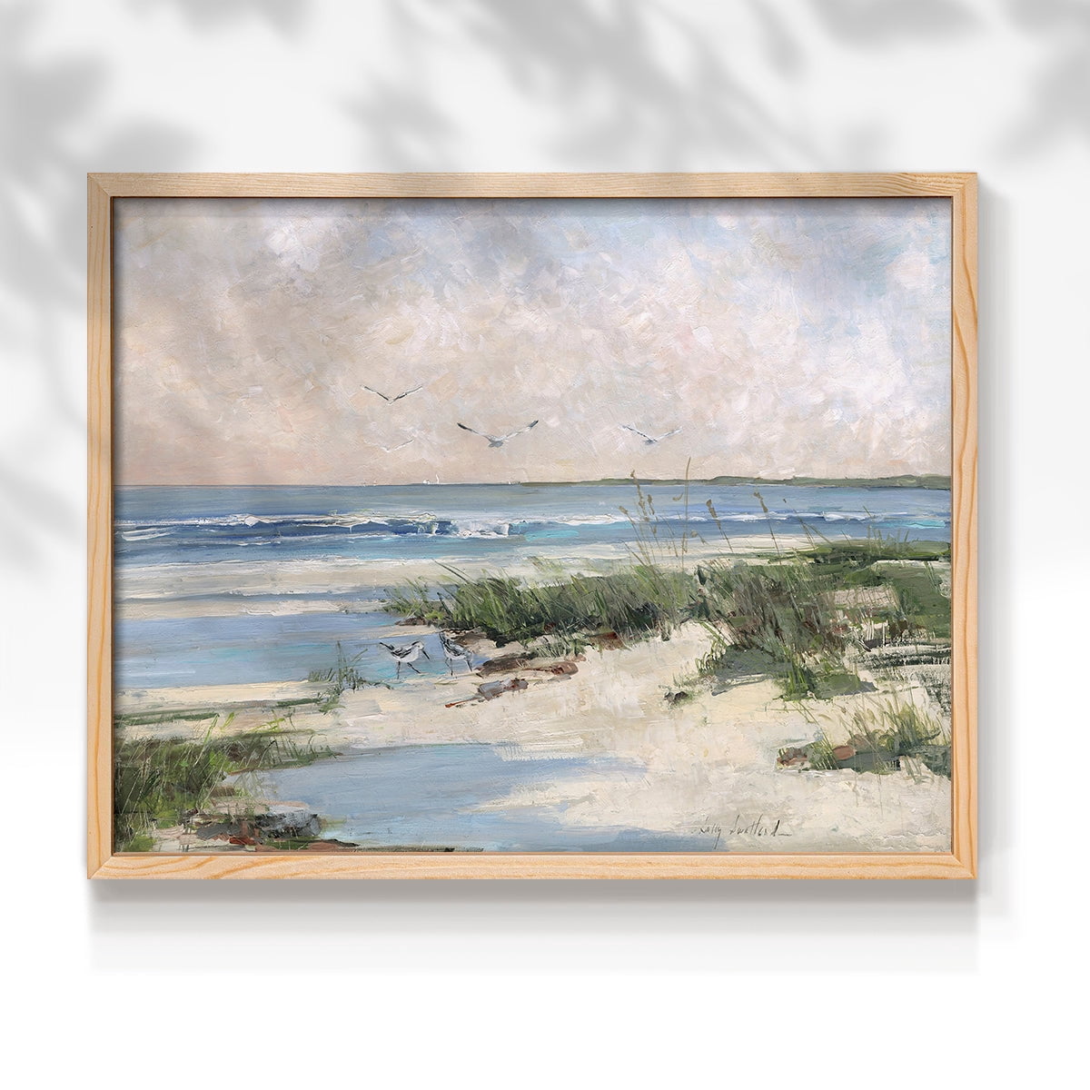 Soft Morning Sea by Sally Swatland - Restickable Framed Giclée Print