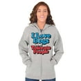 thumbnail image 3 of Love Dogs Tolerate People Antisocial Unisex Fleece Graphic Zip Up Hoodie Brisco Brands 2X, 3 of 5