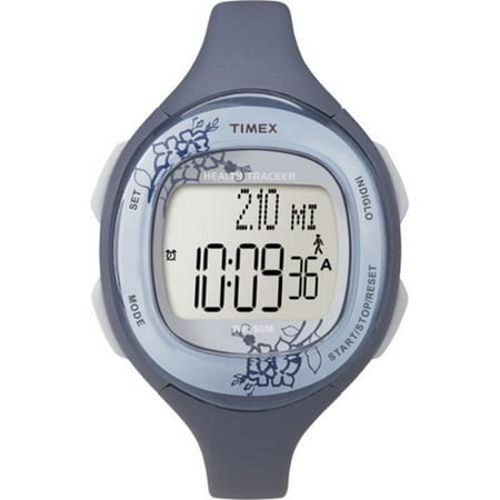 Timex T5K484 Ironman Health Tracker Digital Sports Watch Blue Rubber