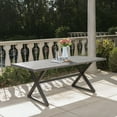 thumbnail image 2 of GDF Studio Rosarito Outdoor Aluminum Dining Table, Gray, 2 of 12
