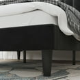 thumbnail image 4 of Amolife Full Size Platform Bed Frame with Upholstered Velvet Channel Headboard, Black, 4 of 10