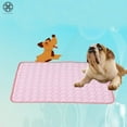 thumbnail image 3 of Luxtrada Pet Dog Self Cooling Mat Pad Ice Silk Mat Pet Cooling Non Sticking Blanket Keep Pets Summer Cool Comfort for Cats and Dogs Home (Pink,Size S), 3 of 8