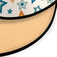 thumbnail image 2 of Dreamtimes Colourful Star Shape on Neutral Beige Backg Round Area Rug 3Ft Small Round Area Rug Soft Bedroom Entryway Foyer Throw Mat Washable Non-Shedding Non-Slip Sofa Nursery Carpet, 2 of 5