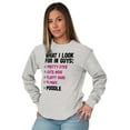 thumbnail image 3 of What I Look For In Guys Poodle Lover Women's Long Sleeve T Shirt Brisco Brands S, 3 of 6