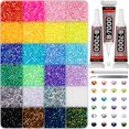 thumbnail image 1 of Kit de strass Worthofbest de 33.000 piezas, 3 mm, base plana, multicolor, 1 of 9