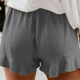 thumbnail image 6 of Kaemgyyd Women's Casual Shorts Summer Clothes Breathable Comfy Beach Shorts Lightweight Ruffle Hem Short with Pockets, 6 of 6