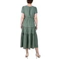 thumbnail image 2 of NY Collection Womens Petites Tiered Split Neck Midi Dress, 2 of 2