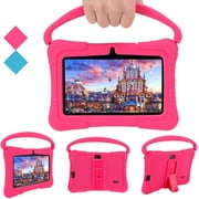 Kids Tablets PC, Veidoo 7 inch Android Kids Tablet with 1GB Ram 16GB Storage, Safety Eye Protection IPS Screen, Premium Parent Control Pre-Installed Educational APP, Best Gift for Children (Pink)