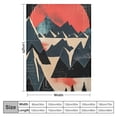 thumbnail image 4 of Pratyus Mountains Sun Geometric Art Throw Blanket for Couch Sofa Bed Home Decor All Seasons Lightweight Soft Blanket 60x80in, 4 of 6