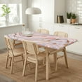 thumbnail image 2 of Marble Texture Tablecloth with Elastic Edge for 5ft Rectangle Table, Table Cloth Washable Table Cover for Kitchen Dining Party Outdoor Picnic Decoration, 60" L X 30" W, 2 of 8