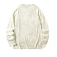 thumbnail image 4 of Miluxas Oversized Acid Washed Sweatshirts for Men Heavyweight Vintage Pullover Blouse Y2K Streetwear Shirts Unisex Beige, 4 of 4
