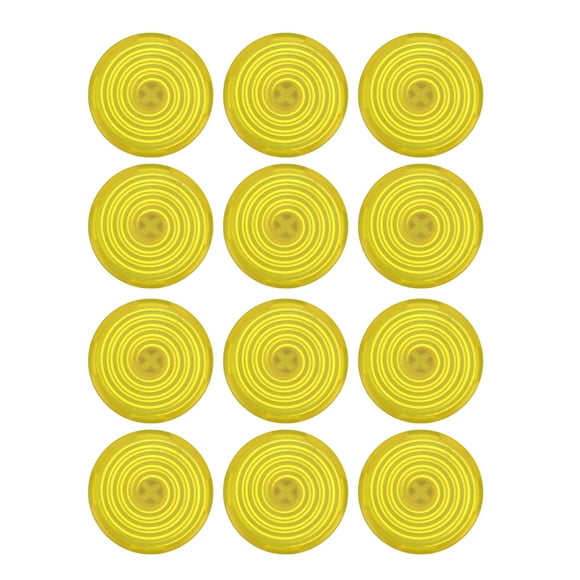 ZOUSSIQI 12pcs Arcade Button Cover Replace Mechanical Push Button Cover for Kailh for Cherry for TTC for Akko for Glorious Switches Yellow EL225#42384
