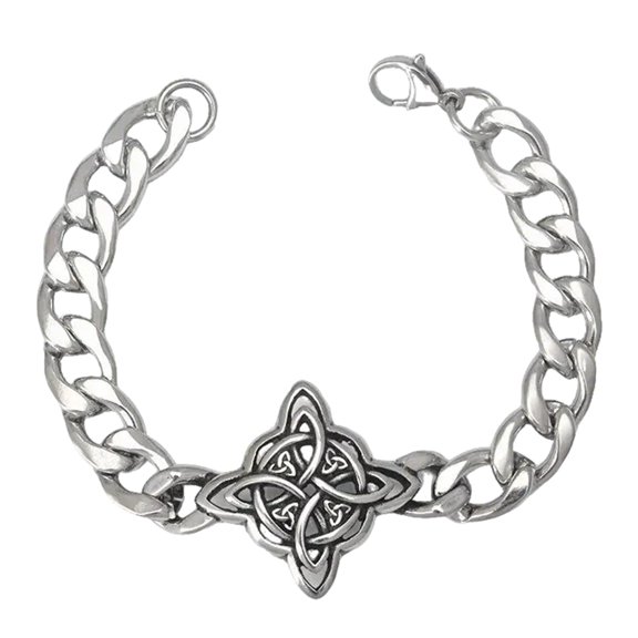 Strudy Witch Knot Bracelet Jewelry Men's and Women's Knot Bracelet Stylish Stainless Steel Writband for Gatherings
