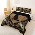 thumbnail image 2 of Manfei Natural Wolf Full Size Comforter Sets,Rustic Farmhouse Cabin Bedding Comforter Set,Brown,Black Reversible,3pcs,1 Comforter and 2 Pillowcases, 2 of 7