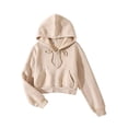thumbnail image 2 of Helii Zip Up Hoodie Women's Cropped Sweatshirt Oversized Long Sleeve Workout Casual Drawstring Track Jacket with Pockets Soft Stretchy High Waist Streetwear Fall Winter Outfits 4 Colors, 2 of 7