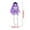 Purple, variant on Matoen Halloween Skeleton Decoration with Hair, 6" Full Body Posable Halloween Hanging Skeleton Decoration with Movable Joints for Halloween Graveyard Haunted House Decoration Indoor Outdoor