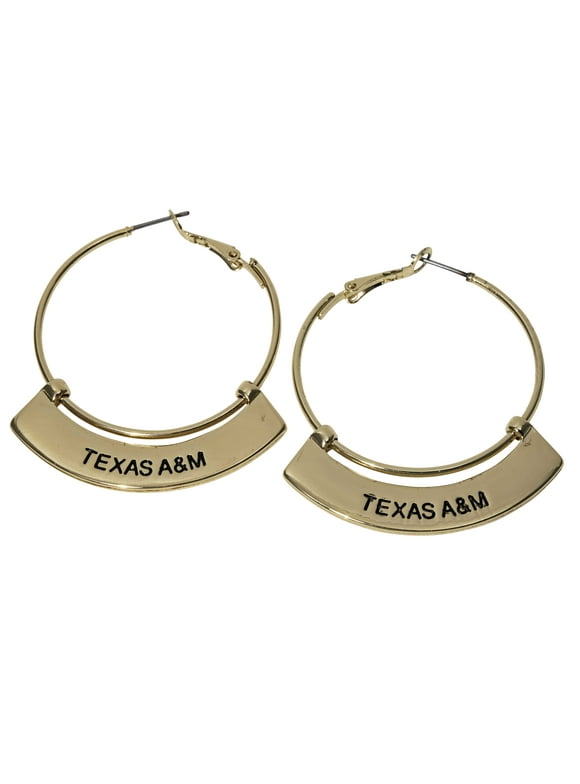 Texas A&M Aggies Weller Gold Hoop Earrings