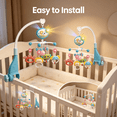 thumbnail image 5 of BESTSKY 2026 New Baby Crib Mobile with Music and Lights, 360° Rotation Remote Control Musical Mobile, Projection Night Light and Chewable Rattle Toy, Crib Mobile for Girls and Boys, 5 of 6