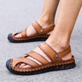 thumbnail image 1 of Zapatos de cuero genuino de moda para hombre, sandalias de verano nuevas de gran tamaño para hombre, sandalias de moda para hombre, sandalias, zapatillas (26 cm), 1 of 4
