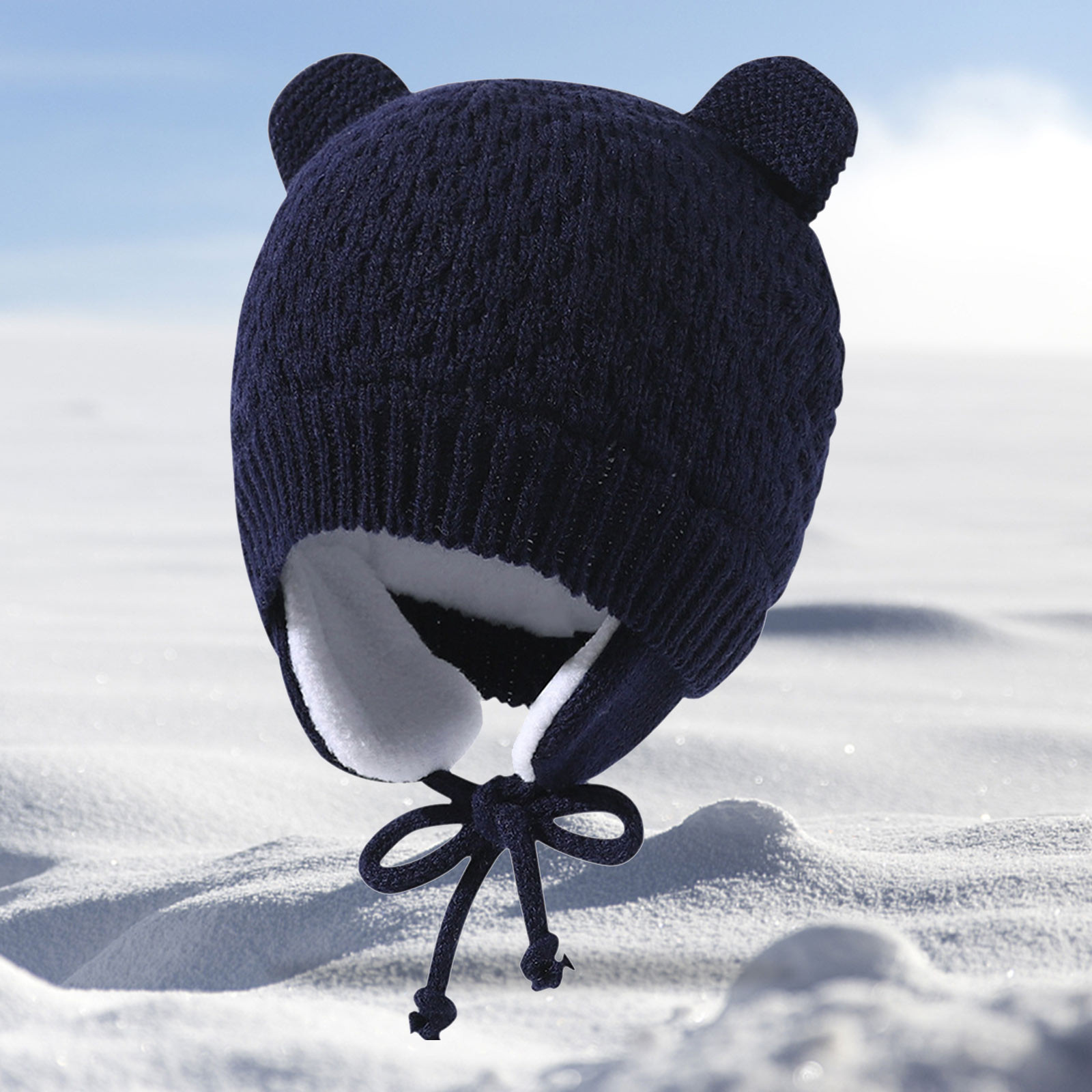 2 Ensembles Bonnet Et Gants D'hiver Pour Bébé - Bonnet Couvre-oreilles Et Moufles En Polaire - Pour Nouveau-né, Fille Et Garçon