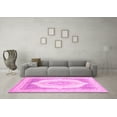 thumbnail image 3 of Ahgly Company Indoor Square Abstract Pink Modern Area Rugs, 4' Square, 3 of 4