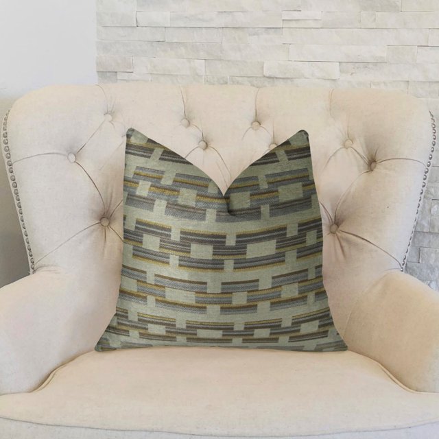 Plutus Square Link almohada hecha a mano, (doble cara 20 "x 20") Plutus PB11187-2020-DP