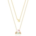 thumbnail image 2 of Sanrio Hello Kitty Yellow Gold Plated Crystal Hello Kitty Rainbow Necklace - 18'' Chain, Officially Licensed, 2 of 4