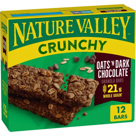 2x-Nature Valley Crunchy Oats 'N Dark Chocolate Granola Bars - 12ct