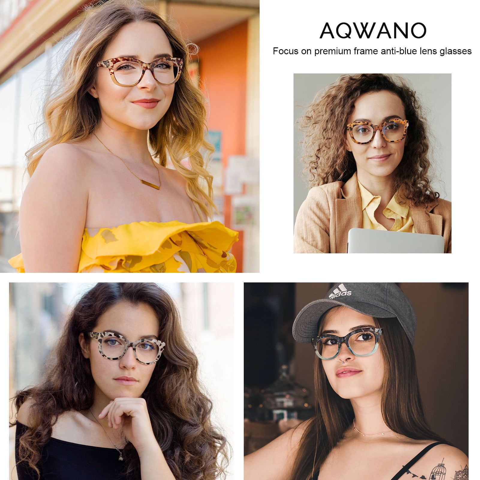Fashion Reading Glasses for Women, Blue Light Blocking/Anti UV Readers Oversized Designer Round with Spring Hinge