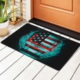 thumbnail image 3 of XMXT Non-Slip Area Rug, American Flag Skeleton Print Polyester Rugs for Living Room, 36 x 24 inches Black, 3 of 9
