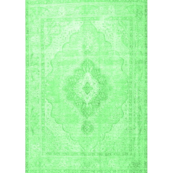 Ahgly Company Indoor Rectangle Persian Emerald Green Traditional Area Rugs, 2' x 3'