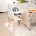 thumbnail image 2 of Costway Trona Convertible 6 en 1 para Bebés Silla Alta de Comer Infantil con Bandeja Desmontable Arnés Cojín PU para Niños de 6-36 Meses Blanco, 2 of 10