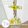 thumbnail image 3 of Resin Art Mold Set for Standing Cross, 5.39 in Tall with 3.14 in Base, Enables Embedding Flowers and Glitter, Great for Making Handmade Decor and Thoughtful Presents, 3 of 8