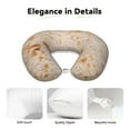 thumbnail image 4 of Gaeub Tortilla Print Memory Foam Travel Pillow,U-Shaped Neck Pillow,Head Neck Support Airplane Pillow,Flight Pillow for Traveling,Car,Home,Office,Washable Cover, 4 of 8