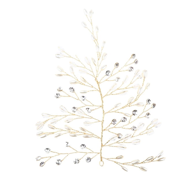 Bandeau de Mariage Boho en Forme de Feuilles Fait Main Perles pour Demoiselle d'Honneur