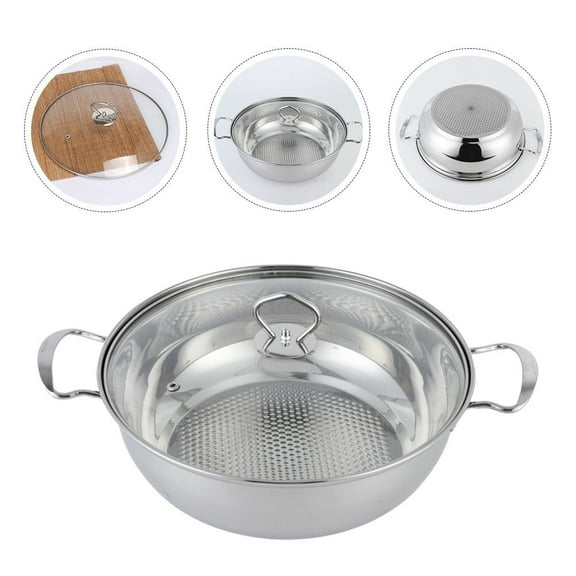 Niceauty 1Pc Induction Cooker Stainless Steel Soup Pot Kitchen Cookware for Family Gatherings