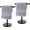 Black-2 Pack, variant on AUR T-Shape Bath Hand Towel Holder Stand, Stainless Steel Free Standing Hand Towel Rack, for Bathroom Kitchen & Countertop, Matte Black