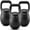 Black, variant on Squatz Soft Drop Kettlebell Set – 15, 20 & 25 lb Weights with Cushioned Base, Wide Grip Handle, Floor-Safe Design for Strength Training & Full Body Home Workouts