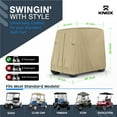 thumbnail image 2 of Housses de Voiturette de Golf NEH 2 Places, Housse Imperméable, Toit de 50 Pouces, Beige, Compatible avec EZGO TXT/RXV, Club Car DS/Precedent, Evolution, ICON, Housse de Voiturette de Golf Yamaha, 2 of 7