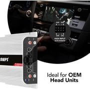 Taramps TS 800x4 Car Audio Multichannel Amplifier 800 Watts Rms 2 Ohms 4 Channel 2 Bridged Channel Full Range Crossover, RCA/High Level Input, Class D