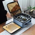 thumbnail image 5 of Creative Outdoor Ceramic Travel Tea Set Portable One Pot Four Cup Kung Fu Tea Pot Tea Cup Gift, 5 of 6
