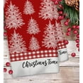 thumbnail image 3 of JOOCAR Christmas Kitchen Towel, Simple Red and White Plaid White Christmas Tree Christmas Towel, Suitable for Home Kitchen Holiday Decoration Housewarming Gift Towel Set of 2, 3 of 5