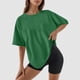 thumbnail image 2 of Camiseta informal de cuello redondo estampada para mujer: top de manga corta de verano de suave mezcla de algodón, 2 of 4
