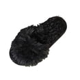 thumbnail image 2 of Fnooota Womens Slide Slippers, Non Slip Open Toe Indoor Comfort Fuzzy Slippers Bedroom Shoes Black Size 6.5-7, 2 of 7