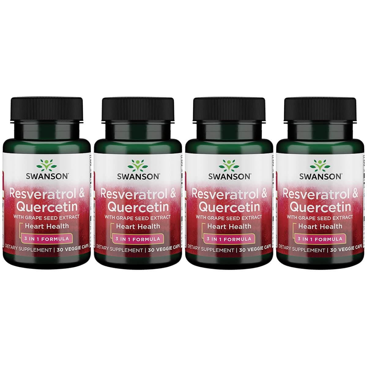 Swanson Resveratrol & Quercetin with Grape Seed Extract 3 in 1