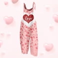 thumbnail image 1 of WILLBEST Jeans pour Femmes Tendance Mode Saint-Valentin Imprimé Bretelles Col Rond Combinaison (2) Liquidation Classique, 1 of 3